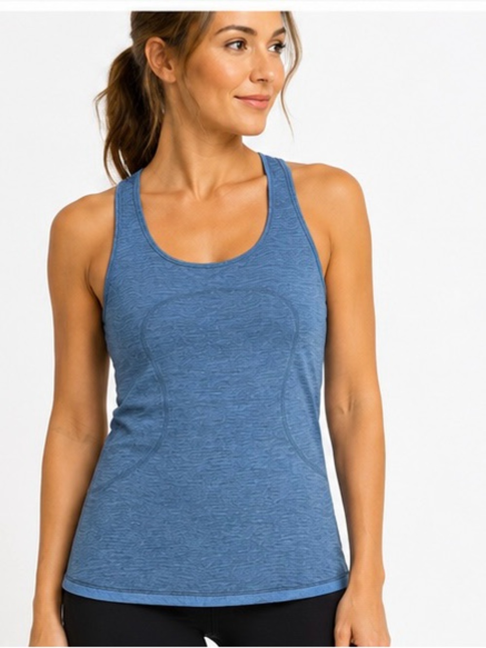 🚨Lululemon Blue Racerback Tank — Heathered Performance
